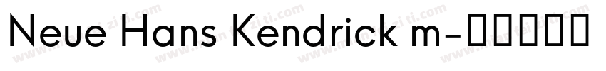 Neue Hans Kendrick m字体转换